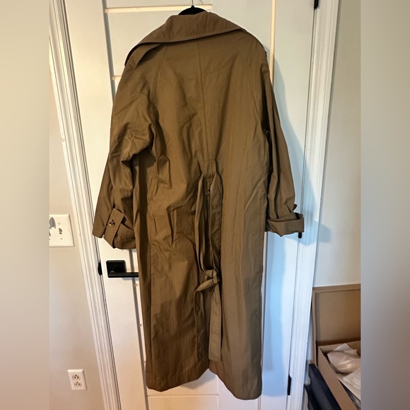 NEW Zara oversized olive green trench coat XS - Picture 2 of 3